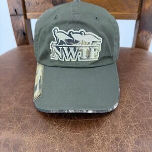 NWTF National Wild Turkey Federation Hat Unisex OSFM Green Camo Good Condition
